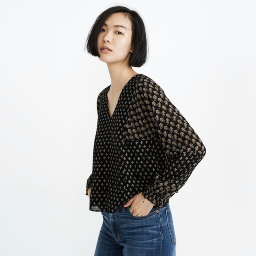 Madewell Paisley Mix Print Blouse